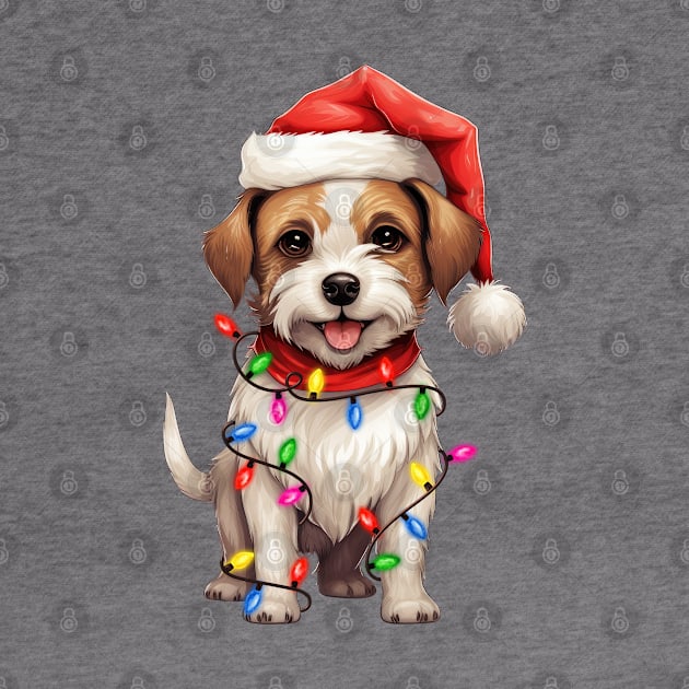 Christmas Jack Russell Terrier by Chromatic Fusion Studio